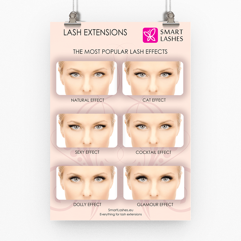 Poster Effetti ciglia - luce - A3 | Smart Lashes