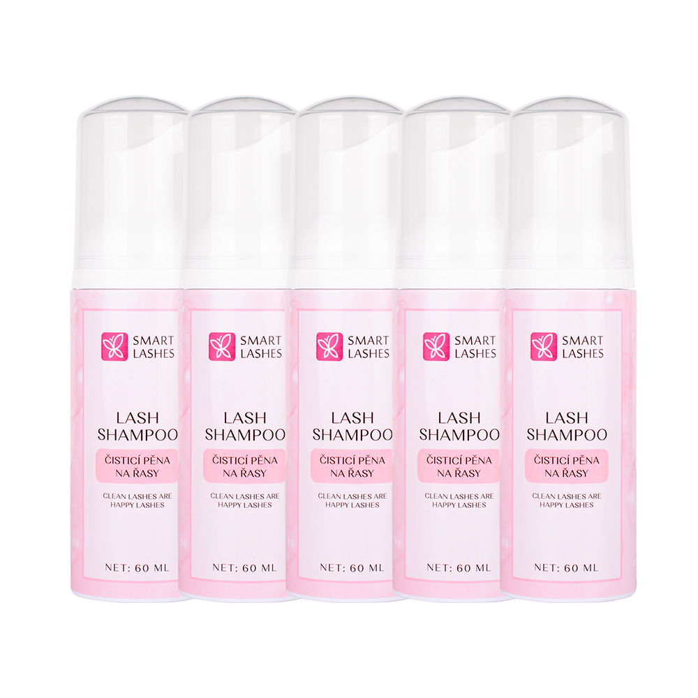 Shampoo per ciglia - schiuma detergente per ciglia - 5 pezzi | Smart Lashes