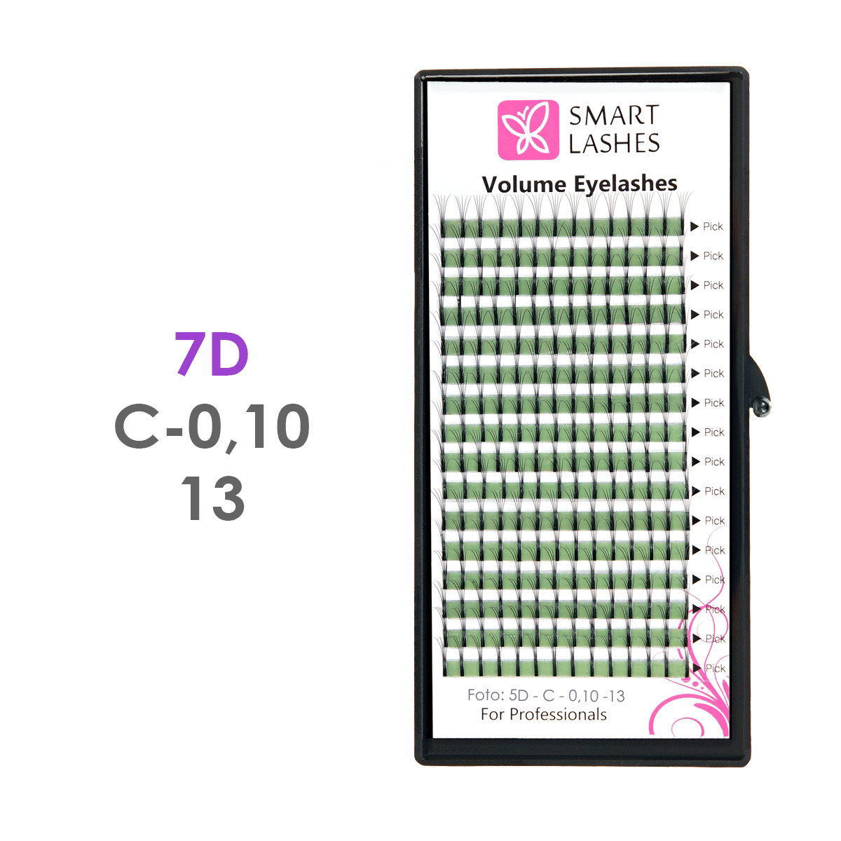 Volume Fans 7D - C - 0,10 mm x 13 mm - 16 linee | Smart Lashes