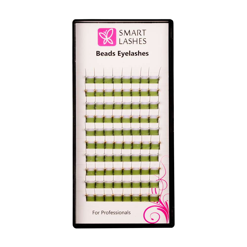 Ciglia in perline ORO - ARGENTO - C - 0,20 mm x 13 mm | Smart Lashes