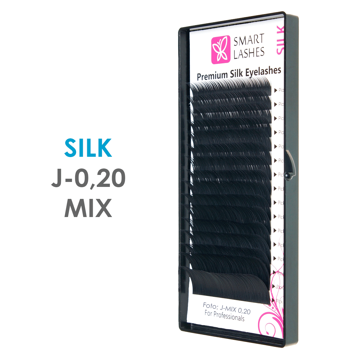 Seta - J - 0,20 mm x 8-15 mm MIX - ciglia 16 linee | Smart Lashes